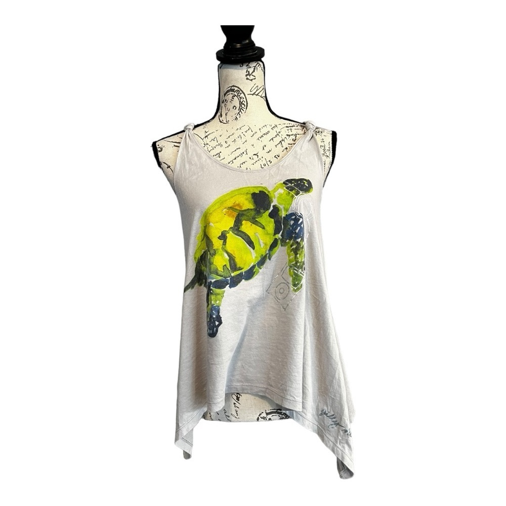 Gilly Hicks, T-back top size Medium, 100% cotton, turtle graphic